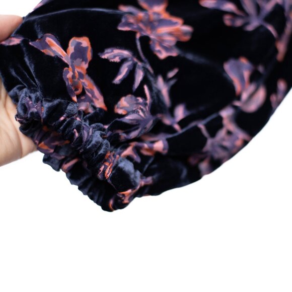 Sundance Boho Blouse Women’s XS Purple Floral Burnout Velvet Top Whimsigoth - Picture 4 of 6